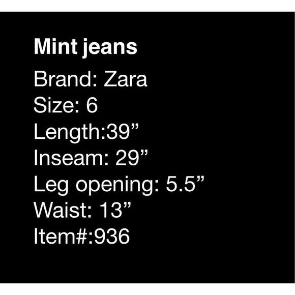 Zara mint skinny jeans - Picture 7 of 9